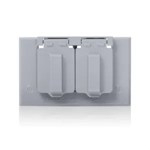 1-Gang Weatherproof Cover Metal Gray WM1D-GY