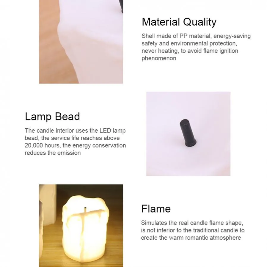 (6Pcs) LED Candles Flameless LED Candle Light Battery Operated Tea Light