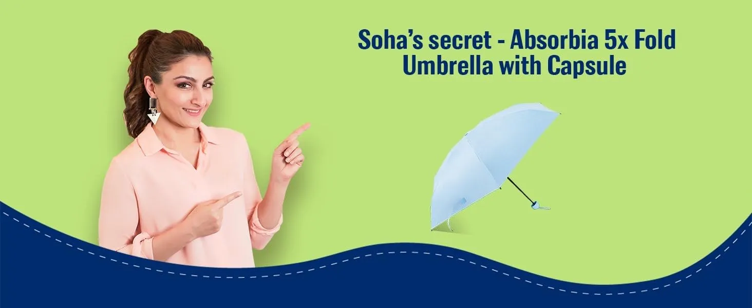 ABSORBIA Unisex 3X Folding Umbrella Black and Dark Green (Pack of 2), For Rain & Sun Protection and also windproof | Double Layer Folding Portable Umbrella with Cover | Fancy and Easy to Travel