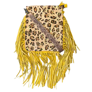 American Darling Cheetah & Gold Acid Wash Concealed Carry Purse ADBGS192F