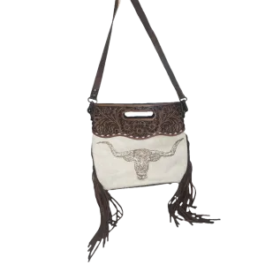 American Darling® Cowhide Floral Embossed Bull Branded Bag ADBGS146AR