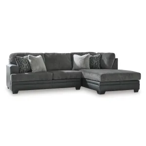 Benchcraft Brixley Pier Fabric and Leather Look 2 pc Sectional 2990666/2990617