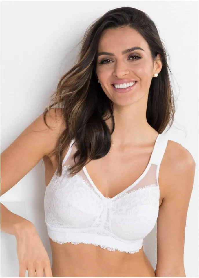 Bpc Selection ribbed bralette, white
