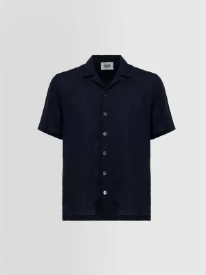 Camicia bowling in lino navetta