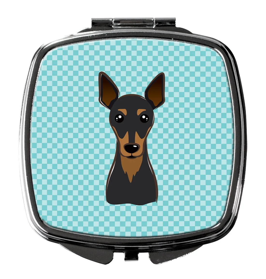 Checkerboard Blue Min Pin Compact Mirror BB1178SCM