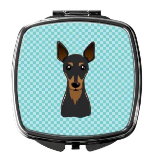 Checkerboard Blue Min Pin Compact Mirror BB1178SCM