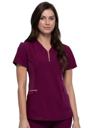 Cherokee Statement V-Neck Top Wine CK876WIN