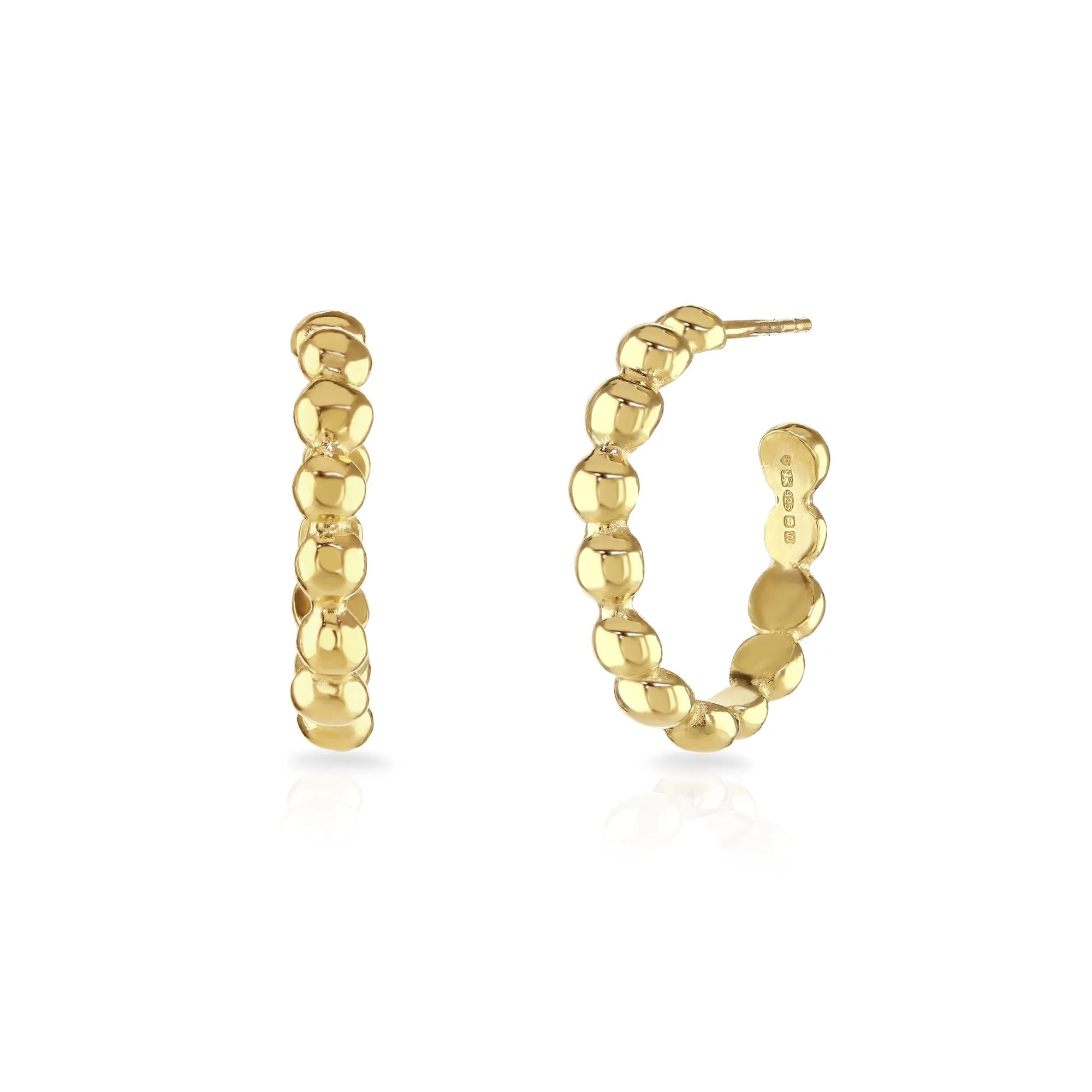Chubby Pebble Hoop Earrings