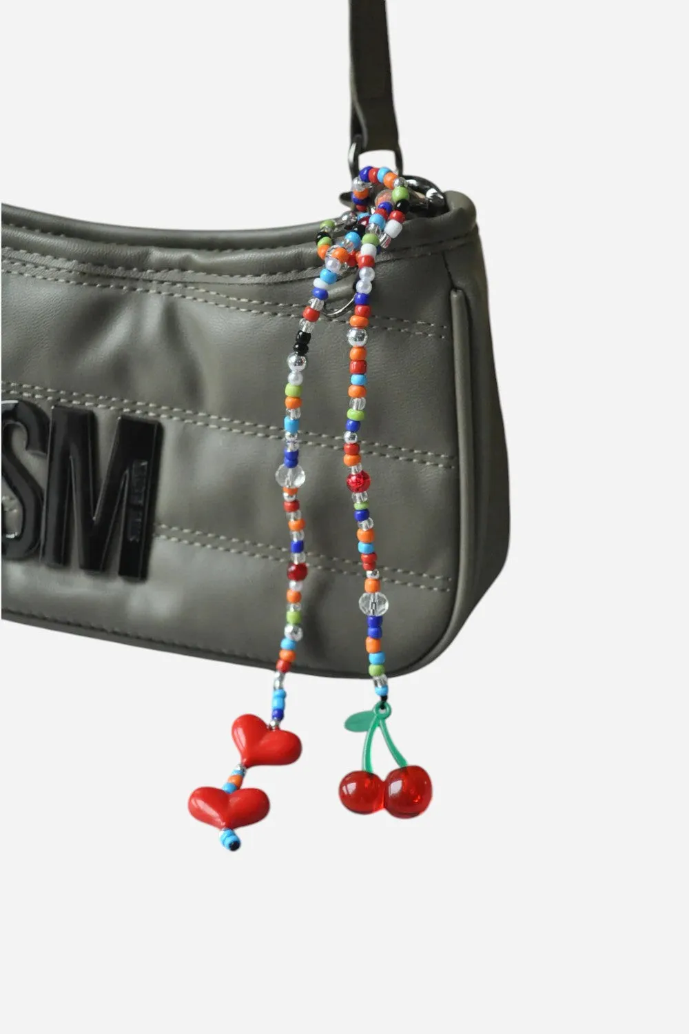 Chunky Heart Cherry Bag Charm