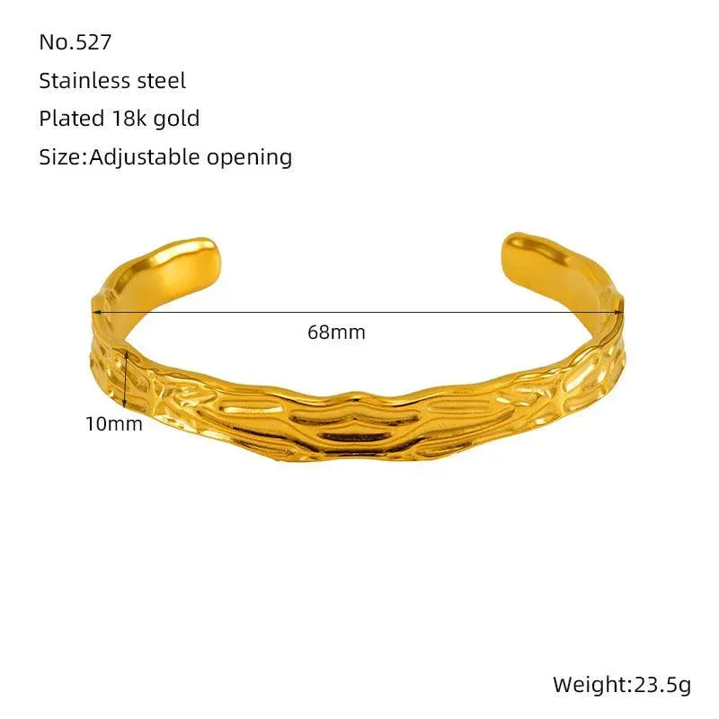 Classic Textured Stainless Steel Strand Bracelets – Elegant Fashion Jewellery for Women