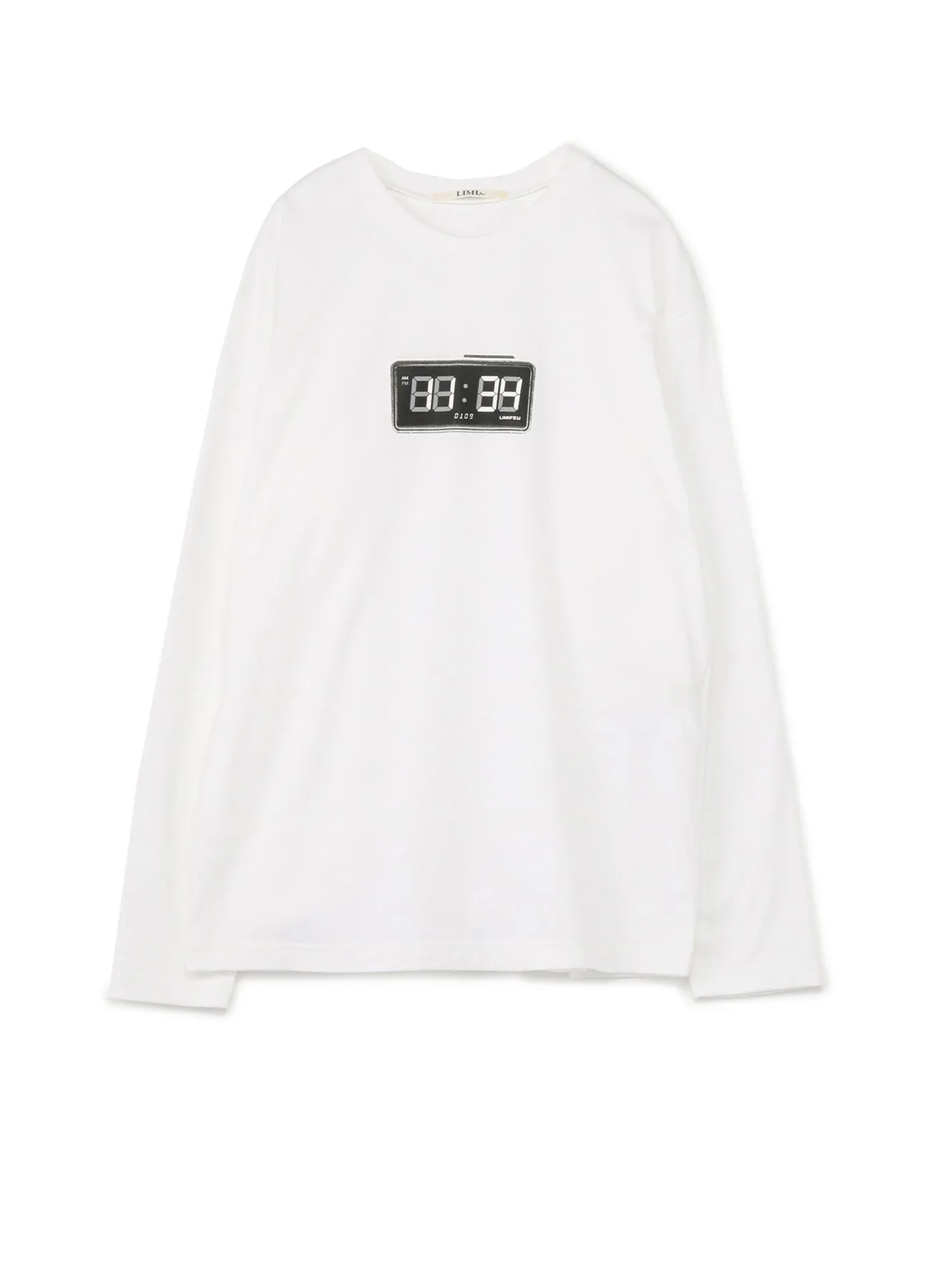 Clock Print Oversized Long T-Shirt