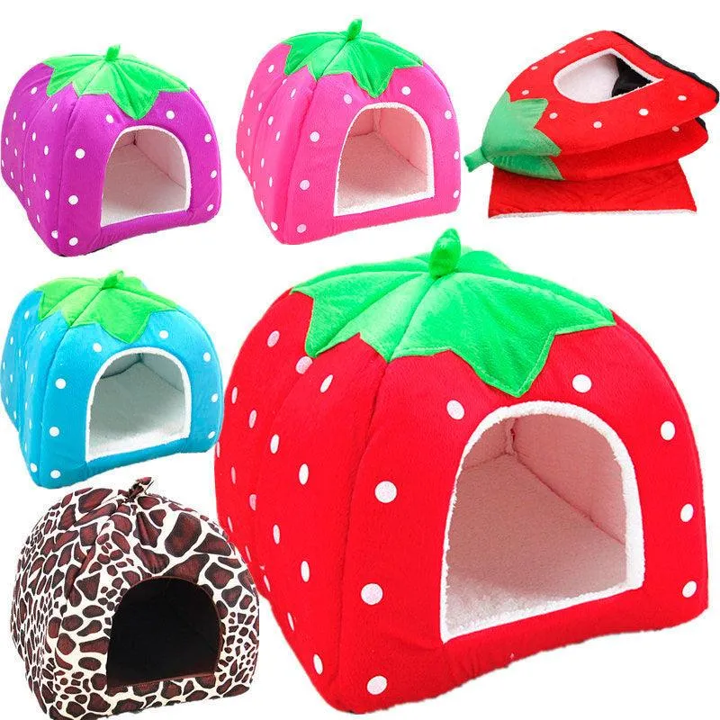 Compact Folding Berry-Shaped Pet House