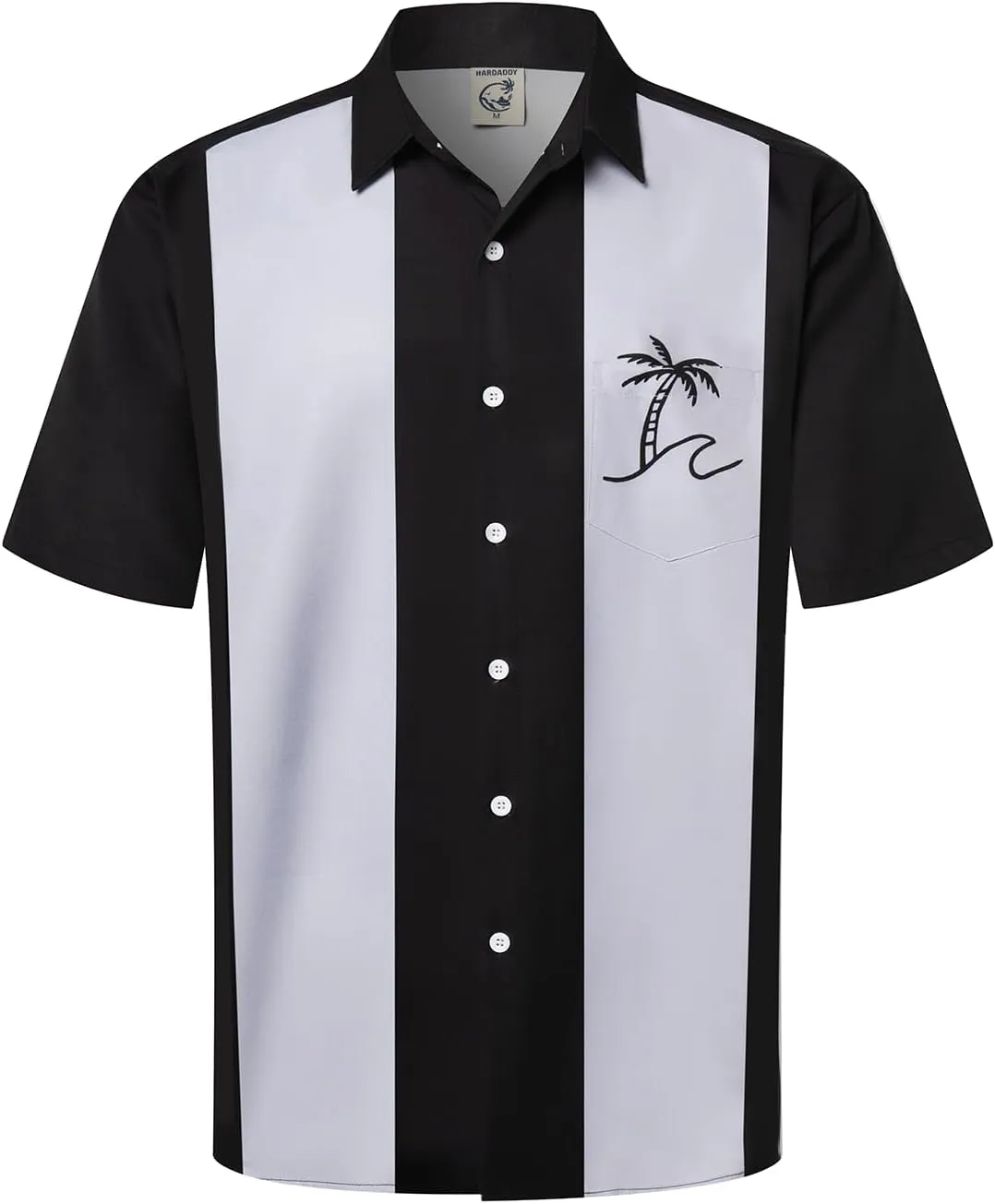 Hardaddy Men's Vintage Bowling Shirt Short Sleeve Button Down Hawaiian Summer Beach Printed Casual Shirts