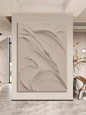 Heavy Beige Color Textured Painting