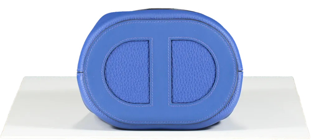 Herms In The Loop 18 Taurillon Clemence Leather Bleu Royale Bag with palladium hardware BOX FRESH