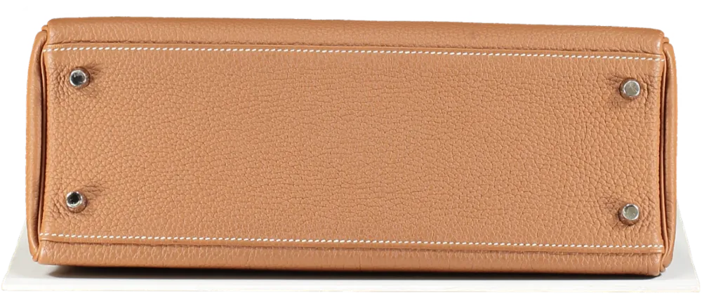 Herms Kelly 32 Gold Togo Leather with Palladium Hardware Handbag