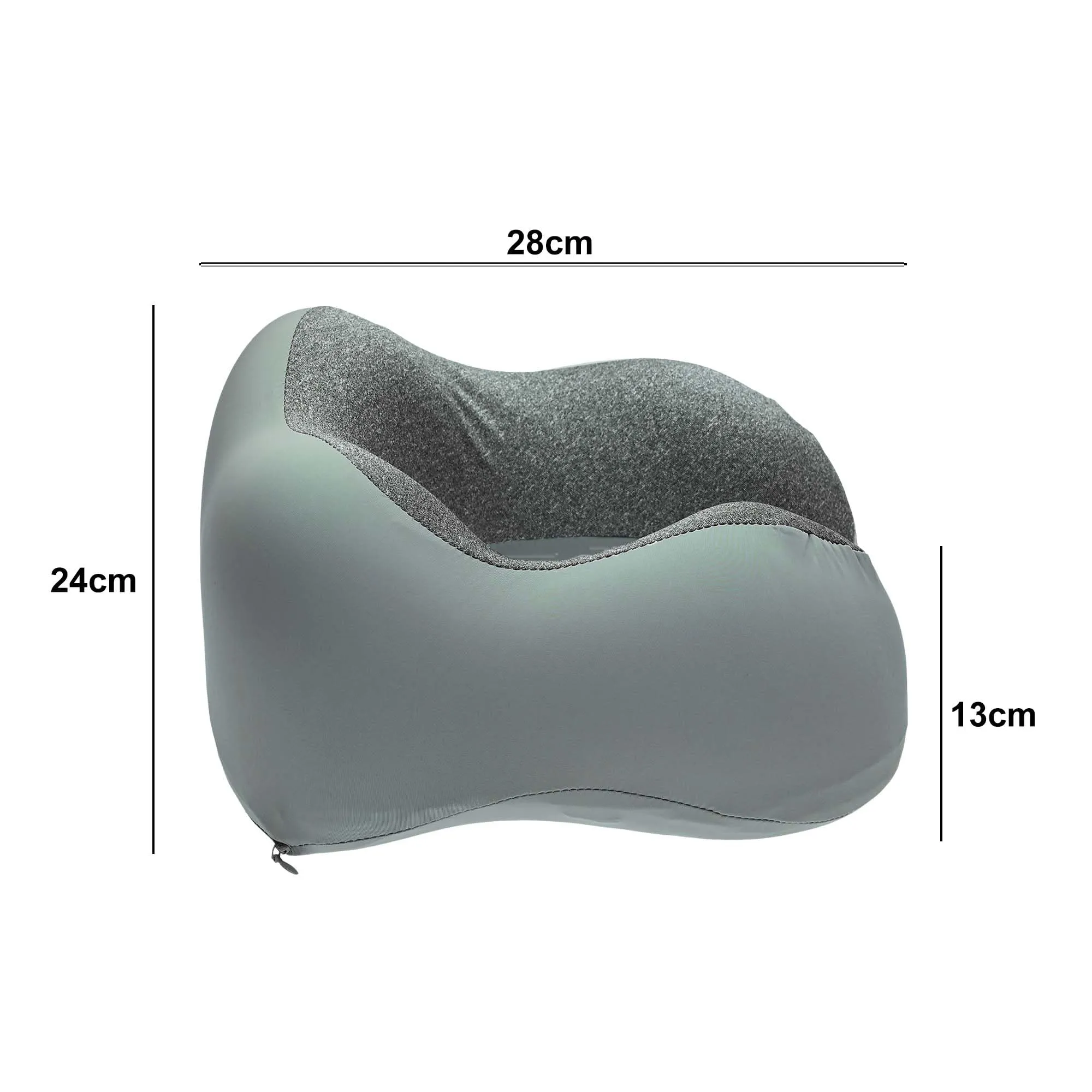 Homestic Soft Microfiber U Shaped Semicircular & Portable Sleeping Neck Pillow for Pain & Headrest | Neck Rest for Travel | Neck Band Supporter for Men's & Women's | U23007, Grey