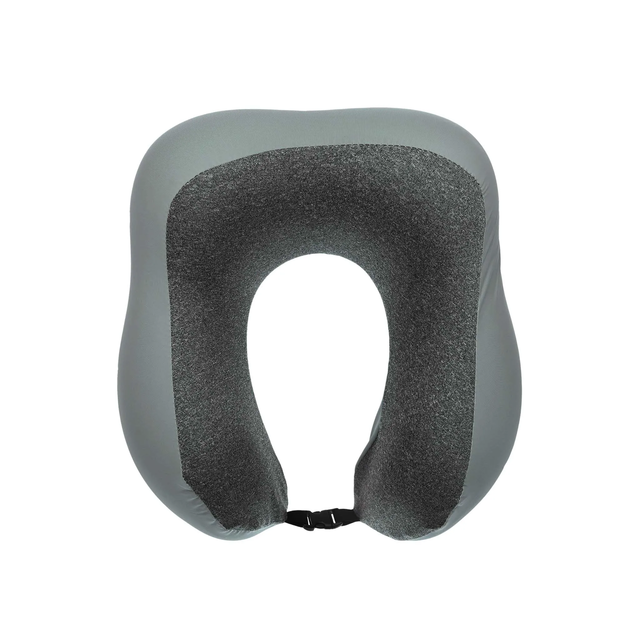 Homestic Soft Microfiber U Shaped Semicircular & Portable Sleeping Neck Pillow for Pain & Headrest | Neck Rest for Travel | Neck Band Supporter for Men's & Women's | U23007, Grey