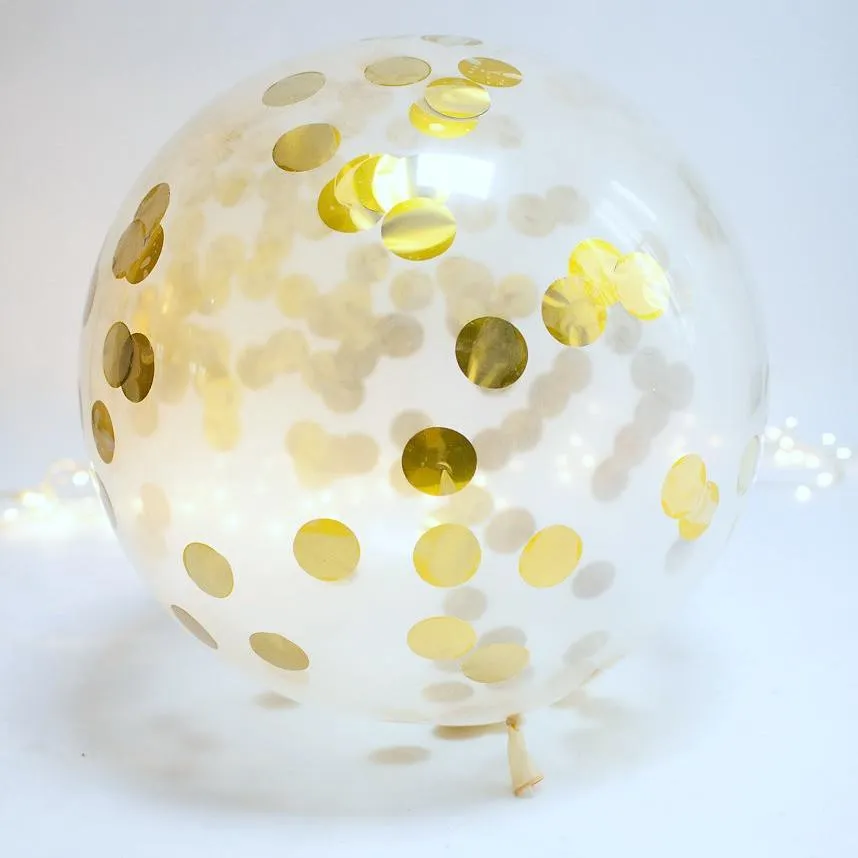 Jumbo Metallic Confetti Filled Round Balloon
