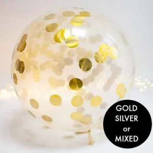 Jumbo Metallic Confetti Filled Round Balloon