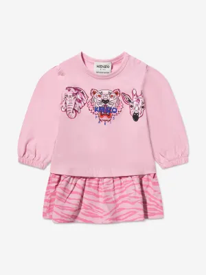 KENZO Baby Girls Long Sleeve Tiger Dress