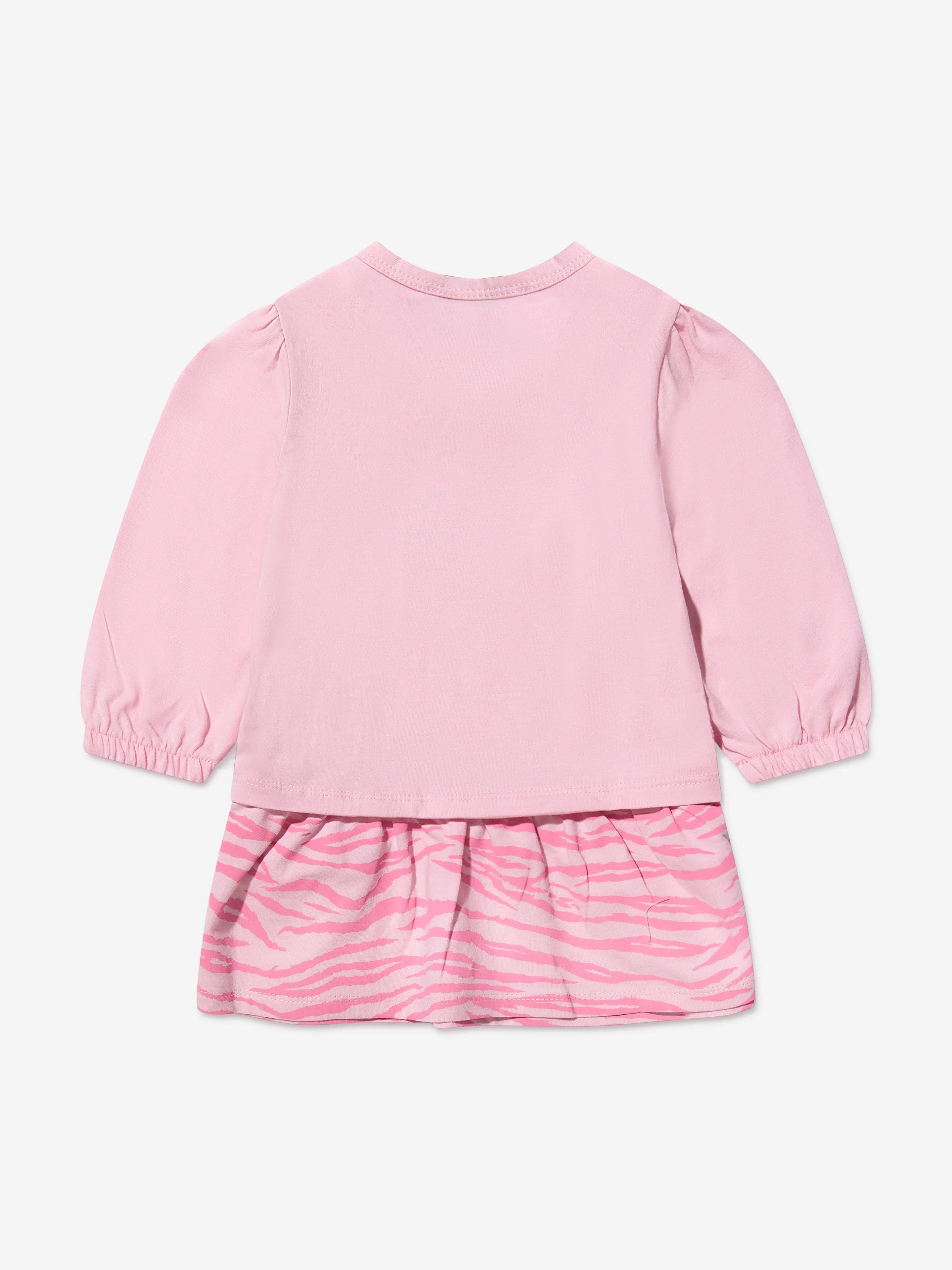 KENZO Baby Girls Long Sleeve Tiger Dress