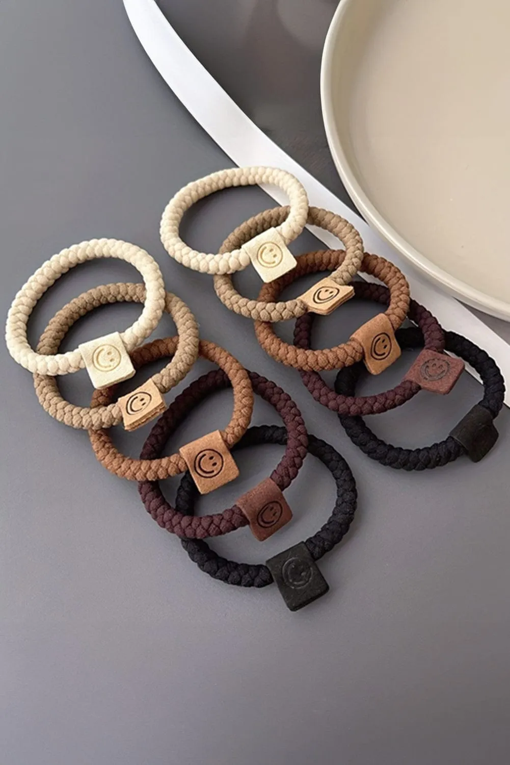 Khaki 5Pcs Braided Elastic Hairband | PRE ORDER