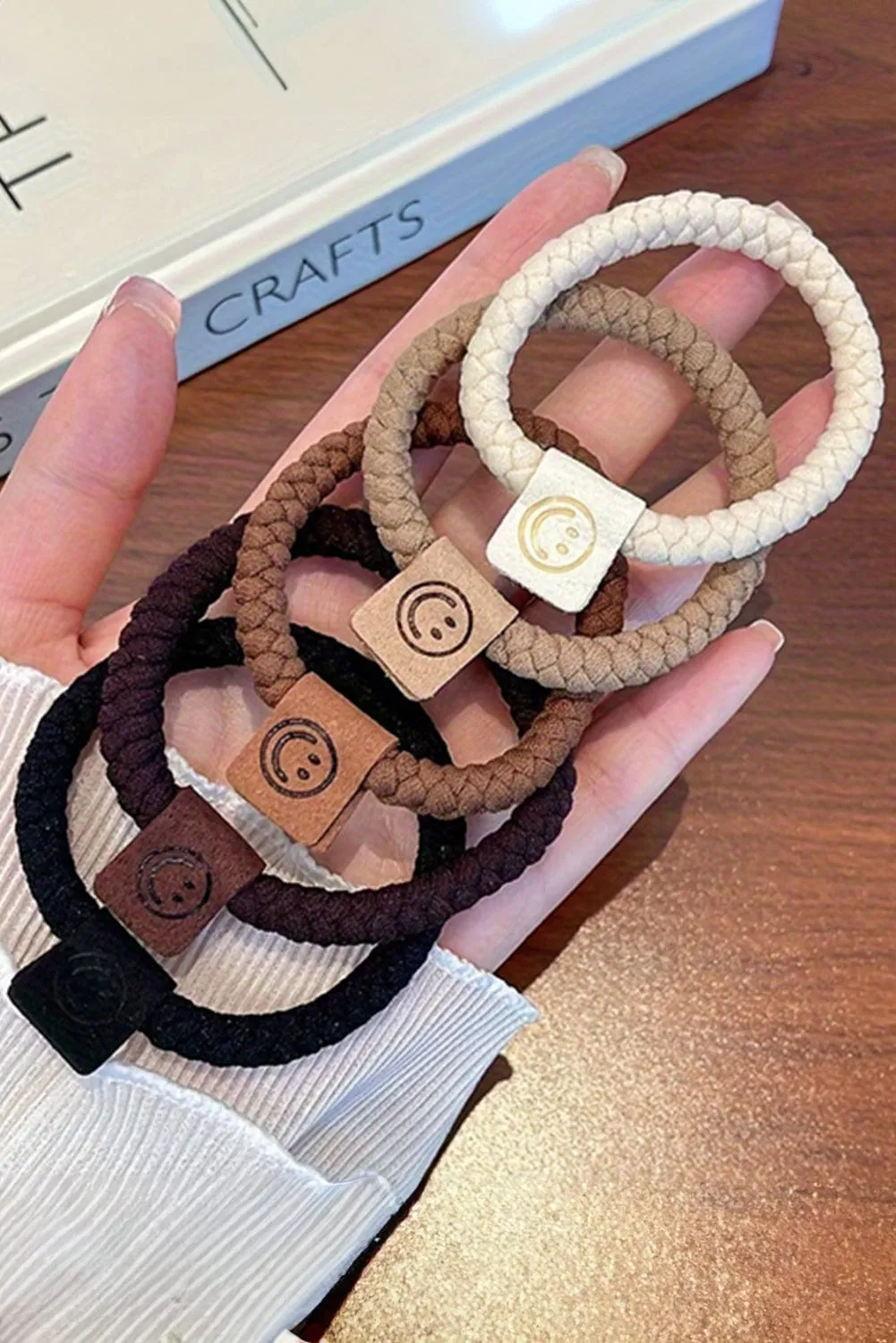 Khaki 5Pcs Braided Elastic Hairband | PRE ORDER