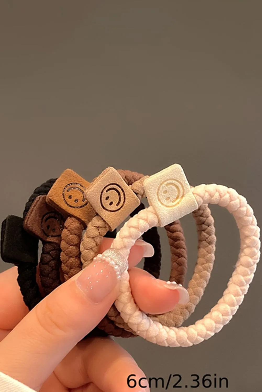 Khaki 5Pcs Braided Elastic Hairband | PRE ORDER