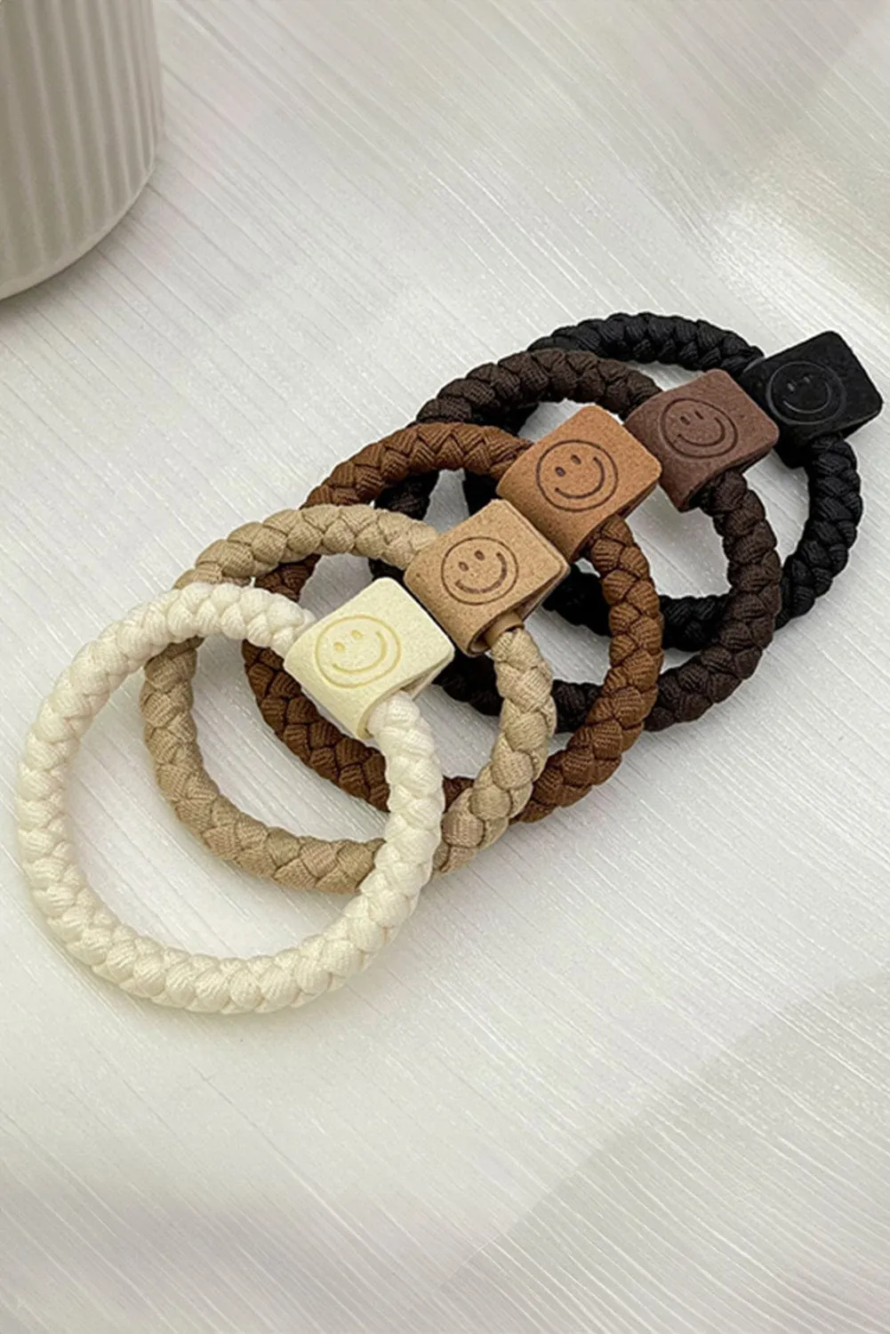 Khaki 5Pcs Braided Elastic Hairband | PRE ORDER