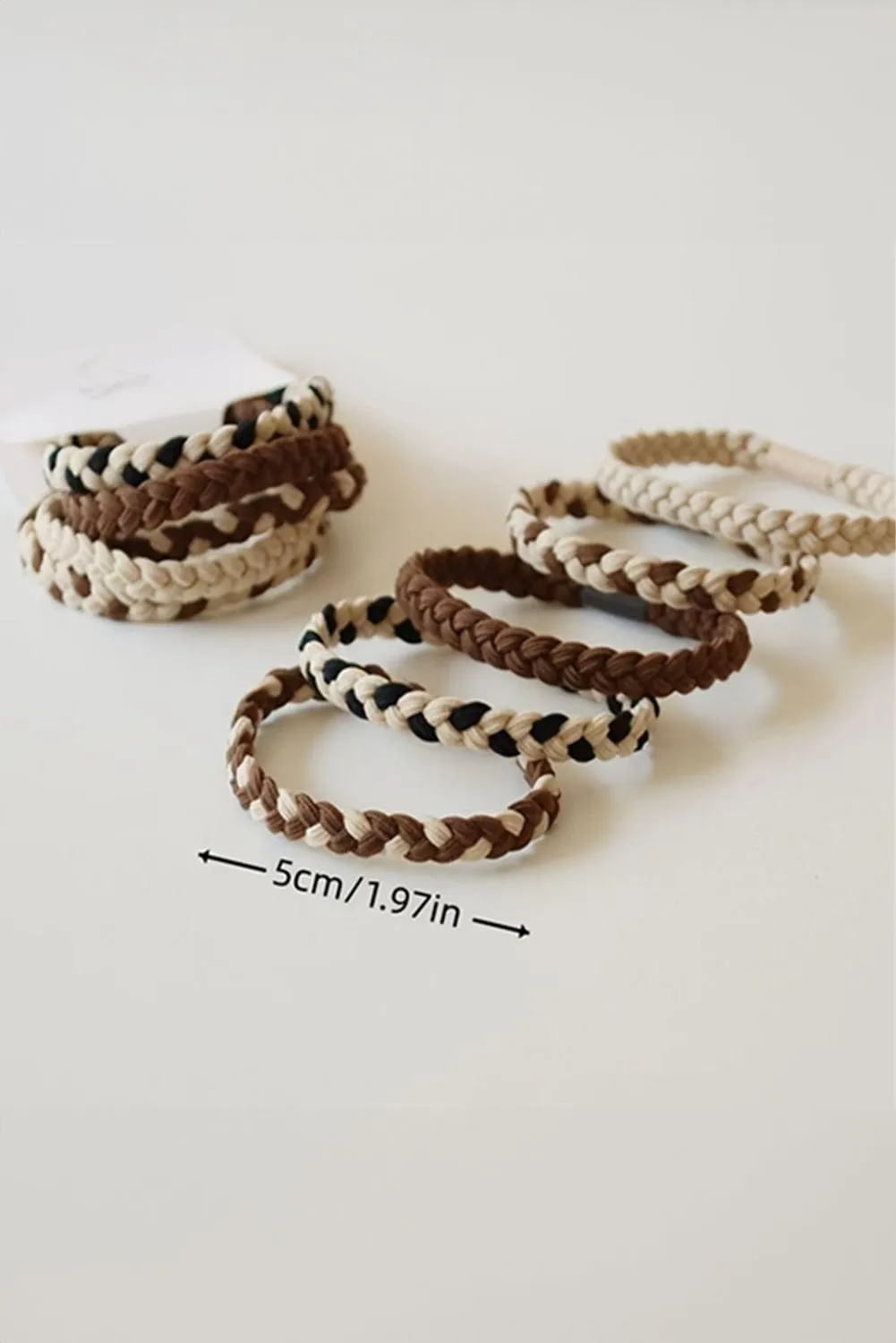 Khaki 5Pcs Braided Elastic Hairband | PRE ORDER