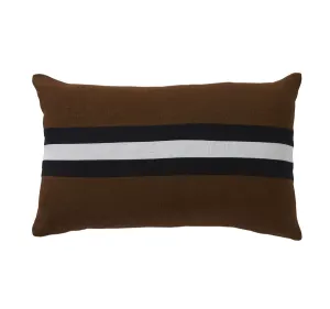 Linen Stripes 30x50cm Filled Cushion Tobacco