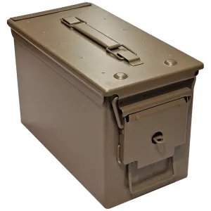 NATO M2A1 50 Cal Steel Ammo Box Desert Tan - New