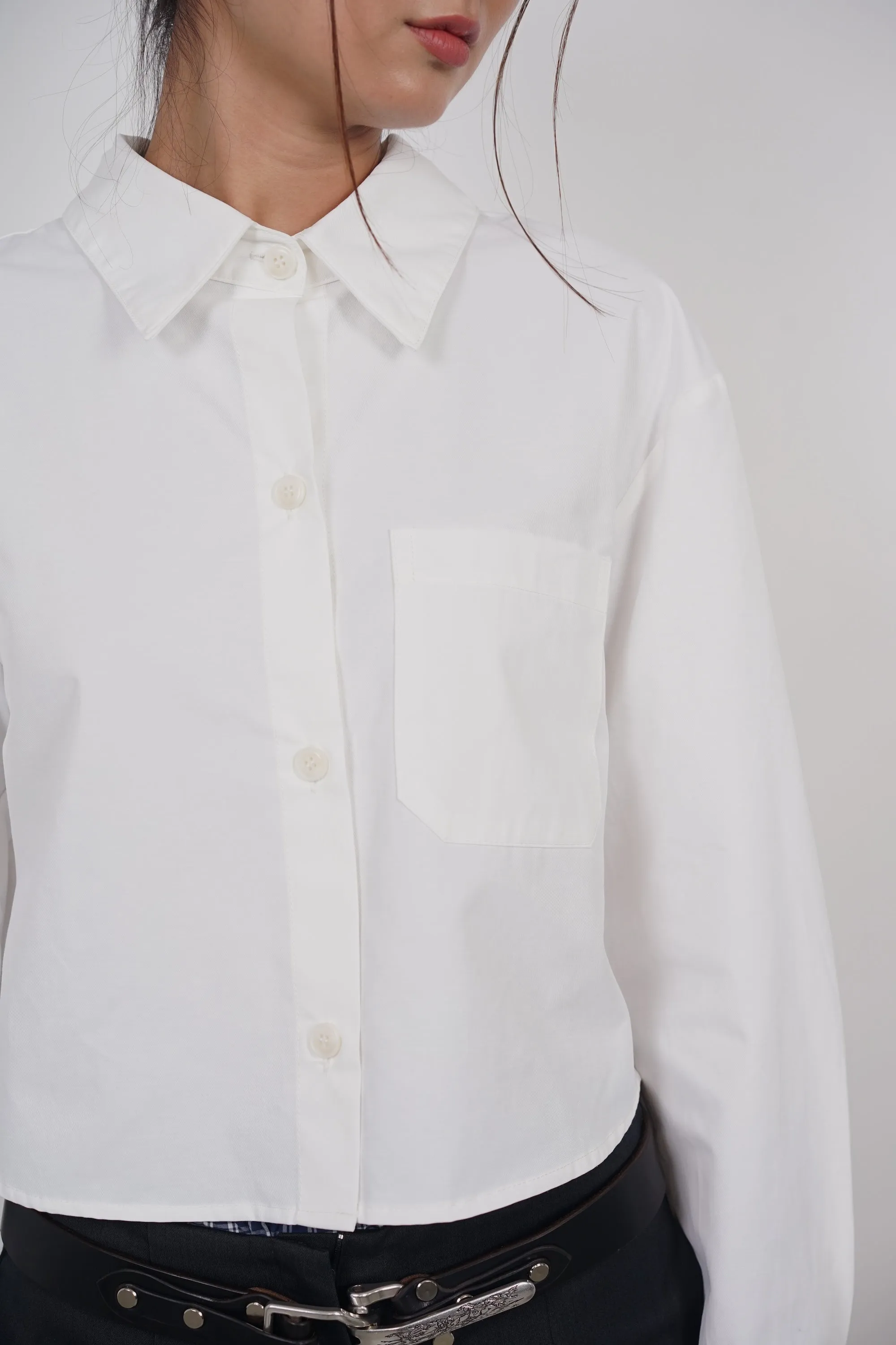 Oversized Button Down Shirt in White