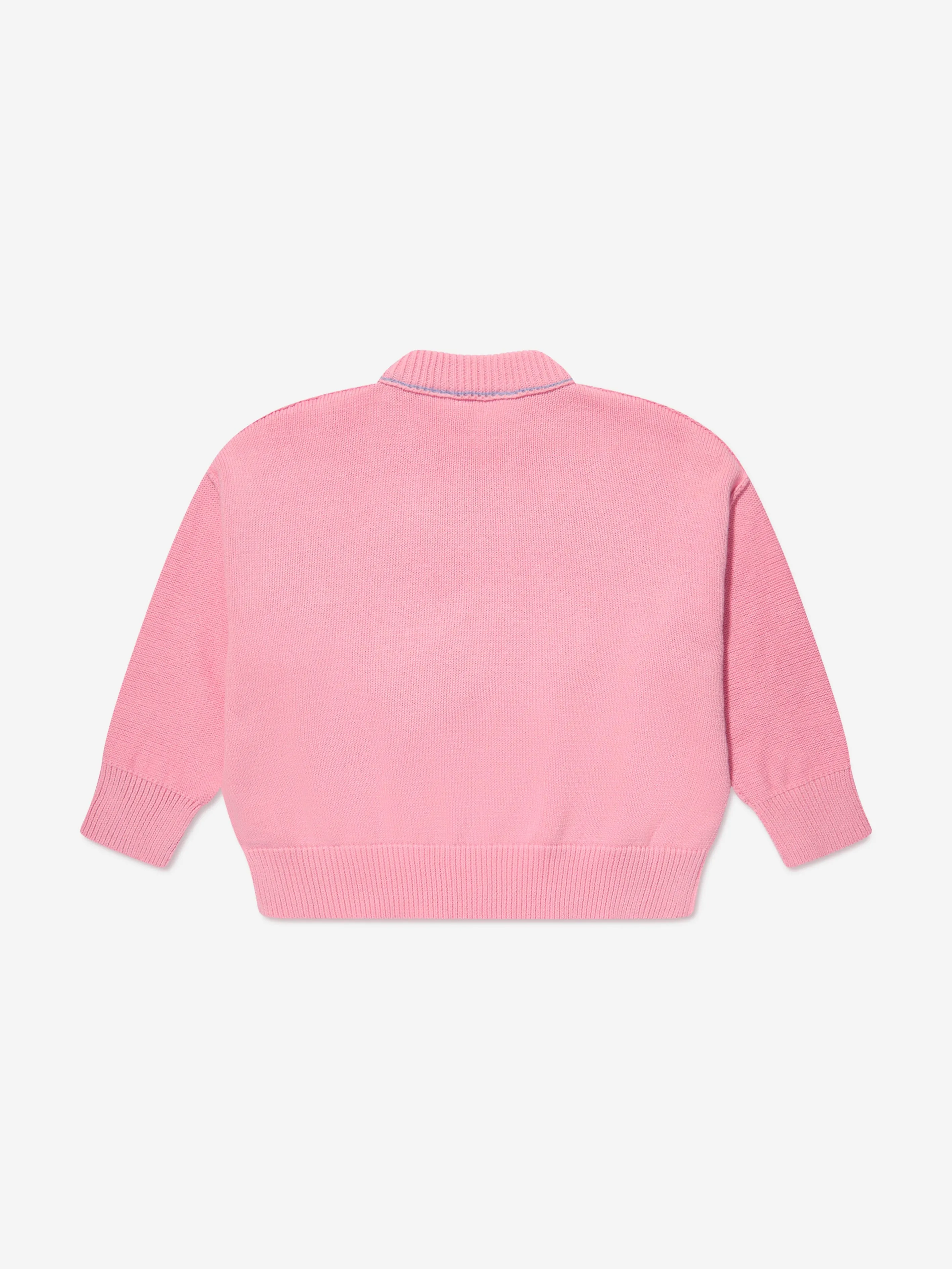 Palm Angels Girls Curved Logo Sweatshirt in Pink