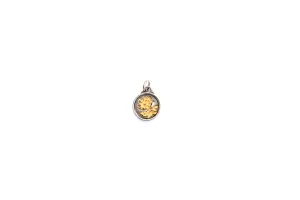 Petite Daisy Charm in Mixed Metal Britannium
