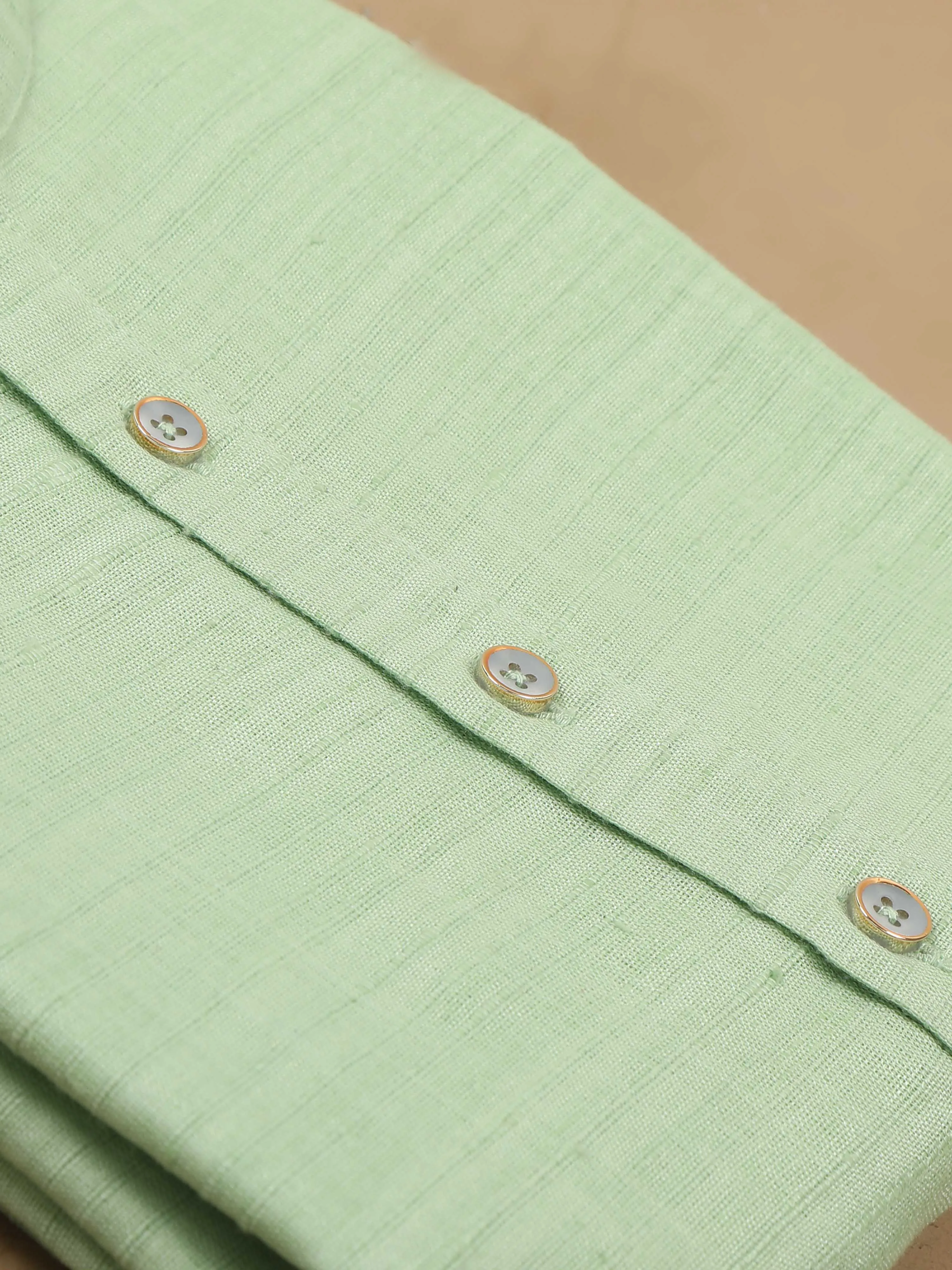 Pista Green Textured Long Kurta