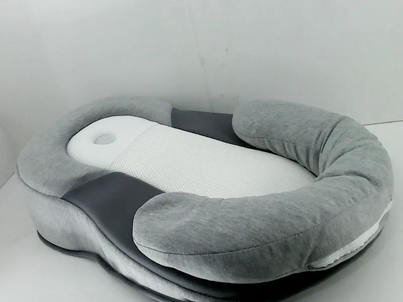Portable Baby Lounger White & Gray