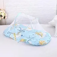 Portable Bionic Travel Crib for Newborns - Foldable Pressure-Proof Middle Bed with Baby Isolation Feature