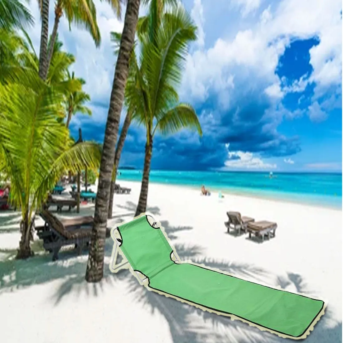 Portable Lounge Mat Chair (Green)