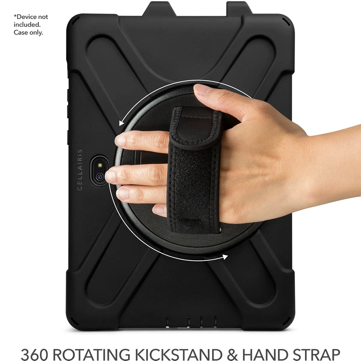 Rapture Rugged - SS Tab Active 4 Pro 10.1"/  Active Pro 10.1" w/ Kickstand & Hand Strap Black Tablet Cases