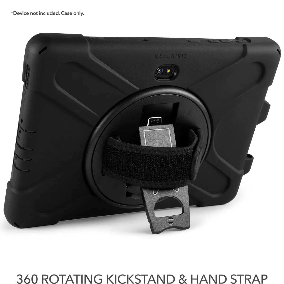 Rapture Rugged - SS Tab Active 4 Pro 10.1"/  Active Pro 10.1" w/ Kickstand & Hand Strap Black Tablet Cases