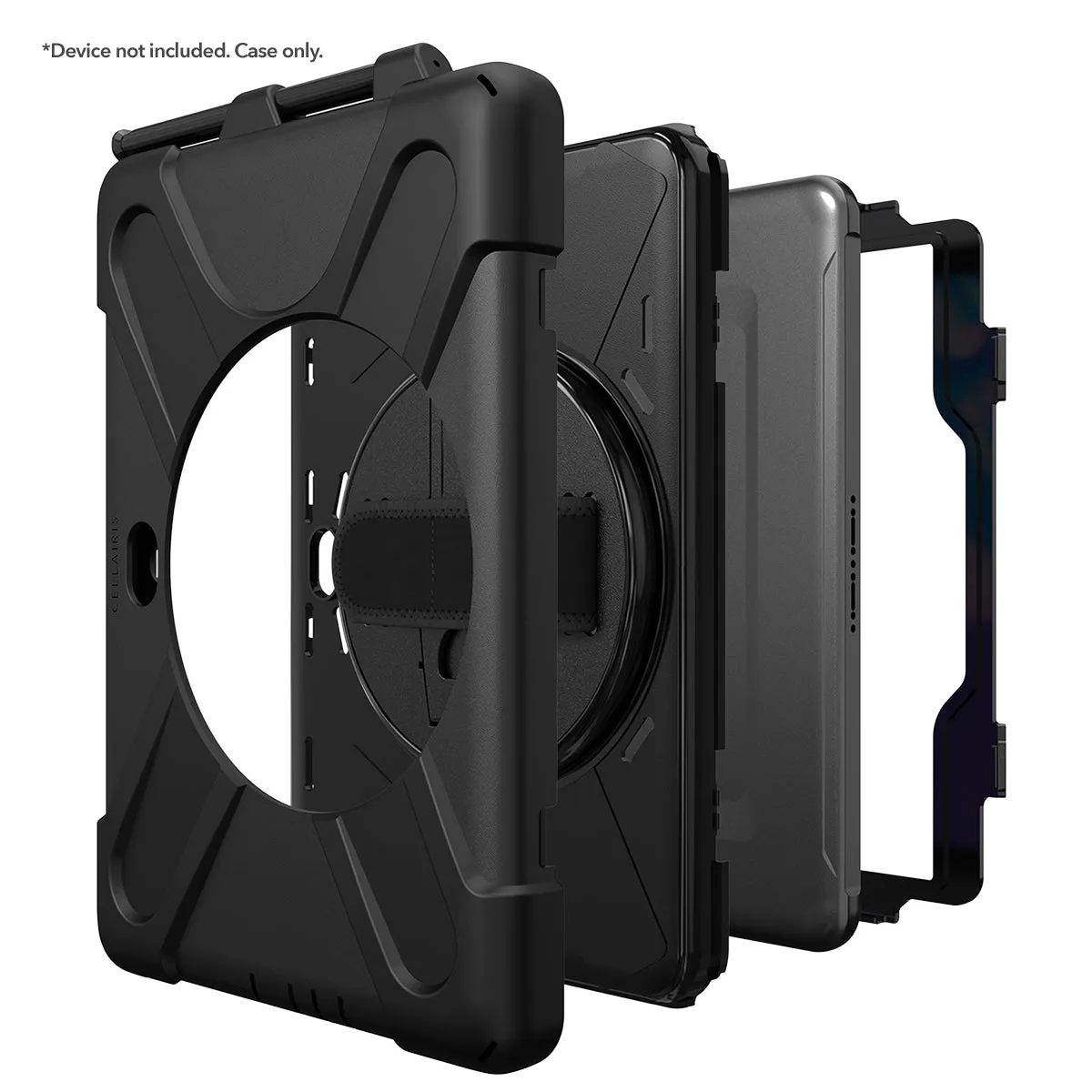 Rapture Rugged - SS Tab Active 4 Pro 10.1"/  Active Pro 10.1" w/ Kickstand & Hand Strap Black Tablet Cases