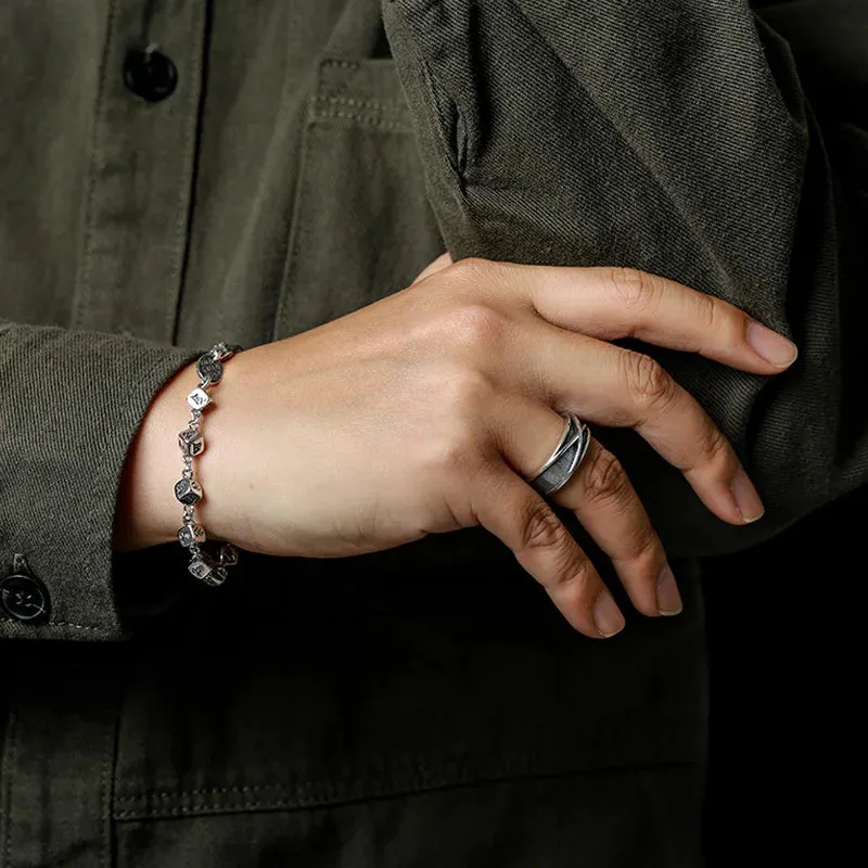 Retro Time Space Design Ring For Men Silver Color Punk Gothic Open Ring Handmade Rock Hiphop Unisex Jewelry Accessories Man Gift