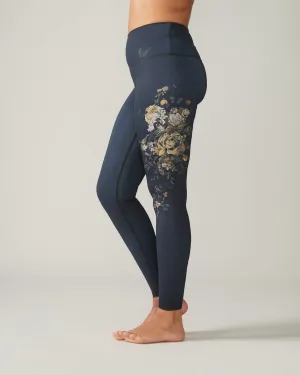 Reversible Ultralight High-Rise Legging - Charcoal English Garden