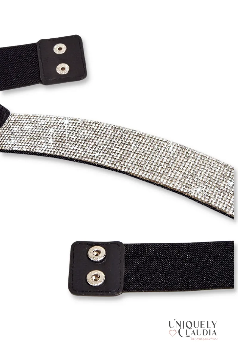 Rhinestone Elastic Fashion Belt