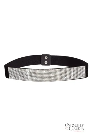 Rhinestone Elastic Fashion Belt