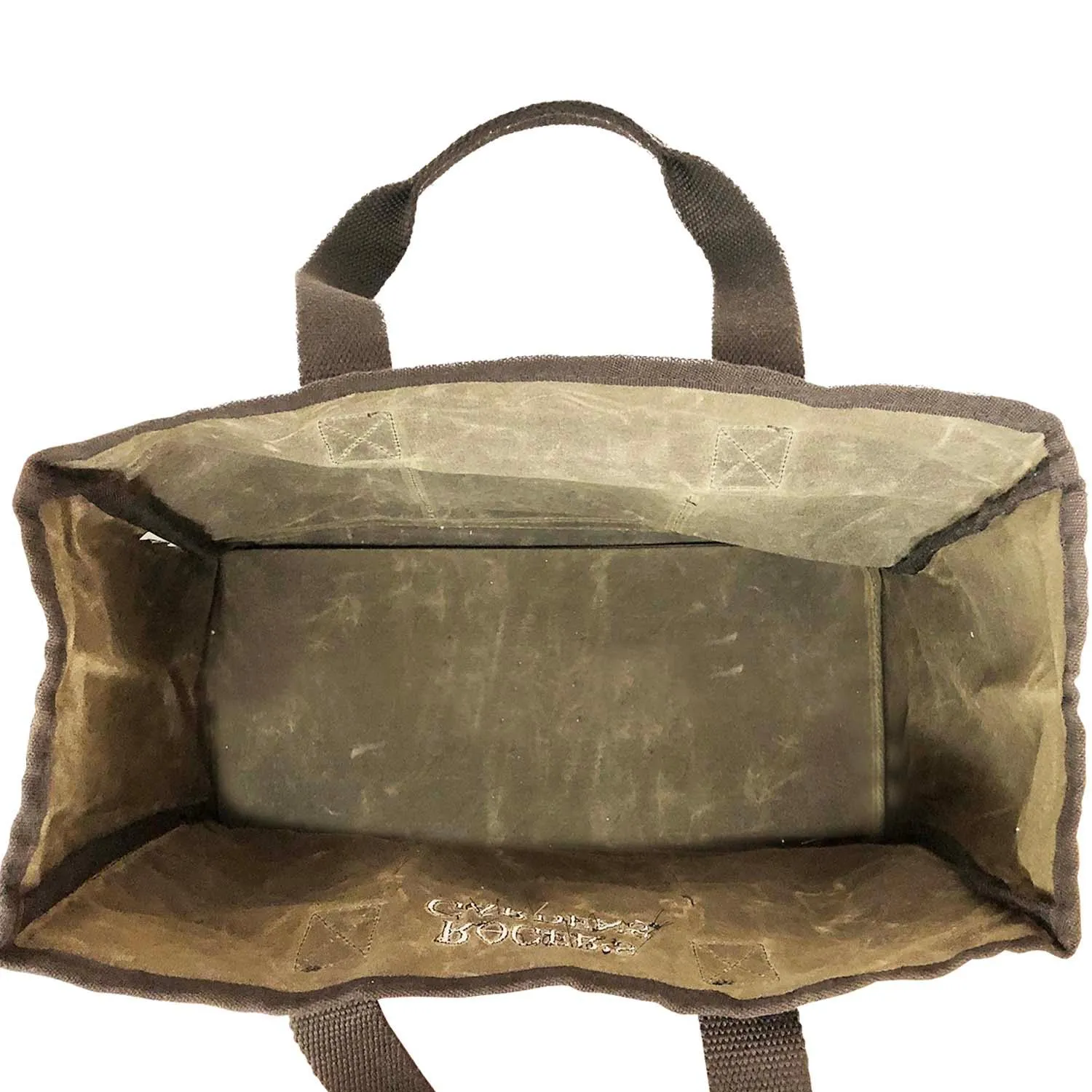 Roger's Gardens Official Waxed Olive Canvas Utility Bag
