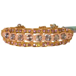 Rose Gonzales "McKenzie" Boheme Collection Woven Bracelet in Goldenrod & Peach