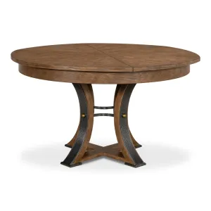 Sarreid - Tower Jupe Dining Table  Med Light Mink - Brown - Transitional